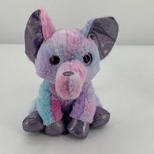 Spark Create Imagine Elephant Plush 9" Purple Pink Blue tie die Stuffed Animal